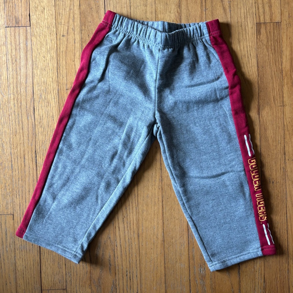 Colosseum Tuskegee Golden Tigers Gray Sweat Pants Crimson Stripe Size 5T
